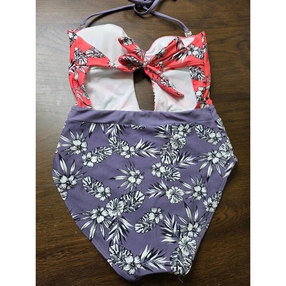 Womens Floral Two-Piece Halter Swimsuit By Ninety Six Degrees - Size M - Picture 11 of 12